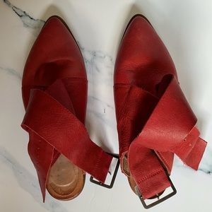 Authentic Red Leather Sandals